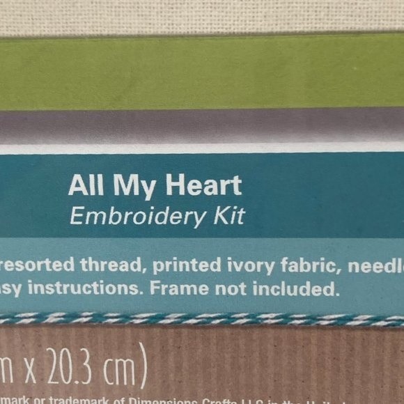 Dimensions Cathy Heck All My Heart Embroidery Kit 8"X8" Add Your Own Photo Gift - Picture 6 of 16